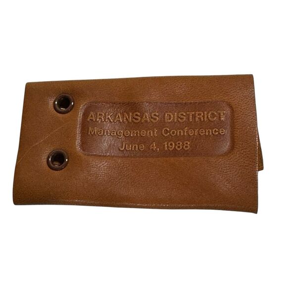 UPS Management Arkansas Conference 1988 Key  Wallet Holder Case Lambskin New - Picture 3 of 8